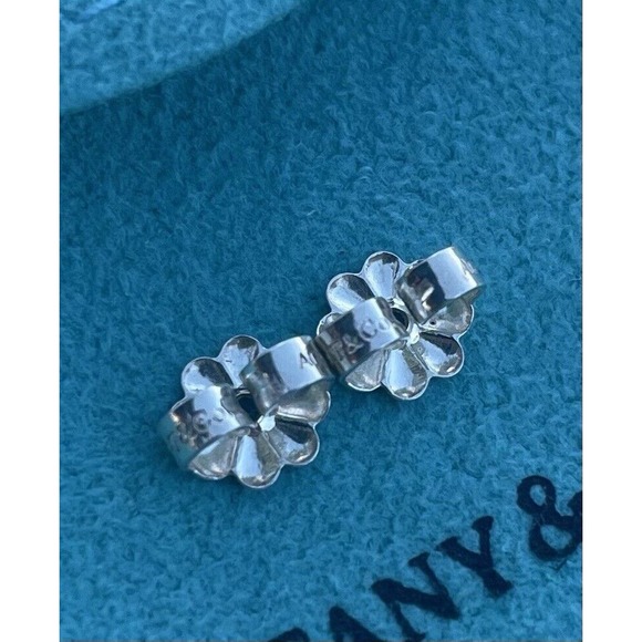 RARE Return Tiffany & Co. Silver 10mm Double Heart Dangle Drop Stud Earrings 925 - Picture 14 of 16
